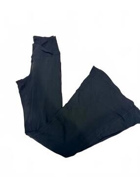 Aerie Offline Real Me Black Super Flare High-Rise Ribbed Leggings- Size Medium